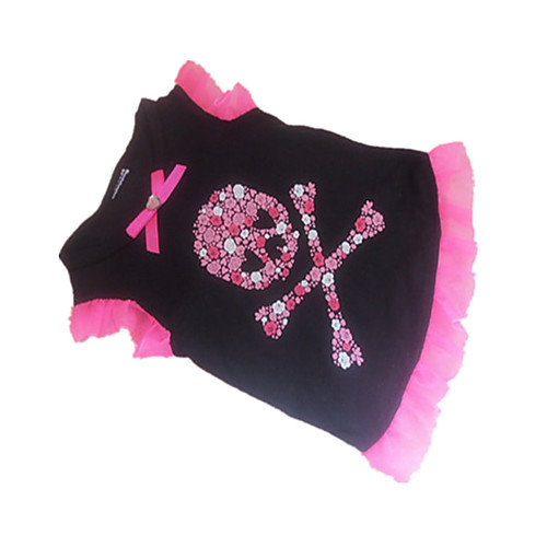 

Dog Shirt / T-Shirt Puppy Clothes Heart Skull Cute Dog Clothes Puppy Clothes Dog Outfits Black Costume for Girl and Boy Dog Cotton XS S M