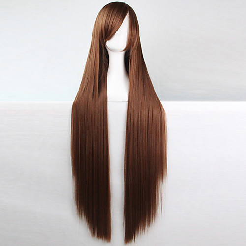 

Cosplay Costume Wig Synthetic Wig Cosplay Wig Straight Straight Asymmetrical Wig Long Brown Synthetic Hair Women's Natural Hairline Brown