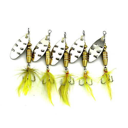 

10 pcs Fishing Lures Buzzbait & Spinnerbait Spoons Sinking Fast Sinking Bass Trout Pike Sea Fishing Freshwater Fishing Other Feather Metal / Lure Fishing / General Fishing
