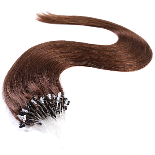 

Micro Ring Hair Extensions Hair Extensions Human Hair 1pack Pack Straight Black Dark Brown Hair Extensions