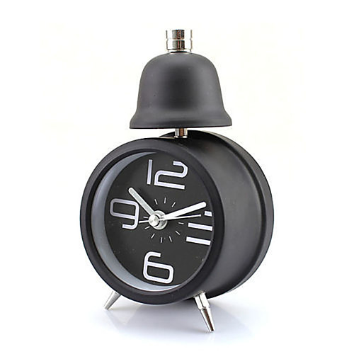 

Metal Single Bell Retro Alarm Clock Desktop Table Modern Time Display (Random Color) 14cm8.7cm6.3cm