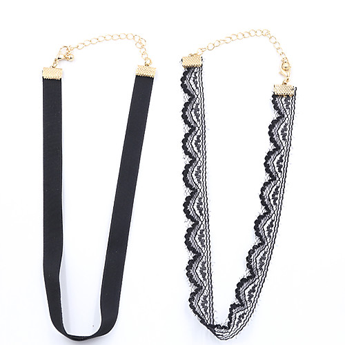 

Women's Choker Necklace Lace Golden Necklace Jewelry For Daily