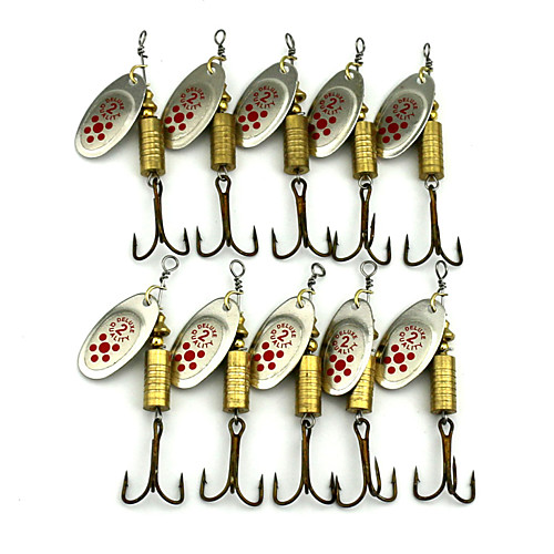 

10 pcs Fishing Lures Buzzbait & Spinnerbait Spoons Spinnerbaits Sinking Fast Sinking Bass Trout Pike Sea Fishing Freshwater Fishing Lure Fishing Feather Metal / General Fishing