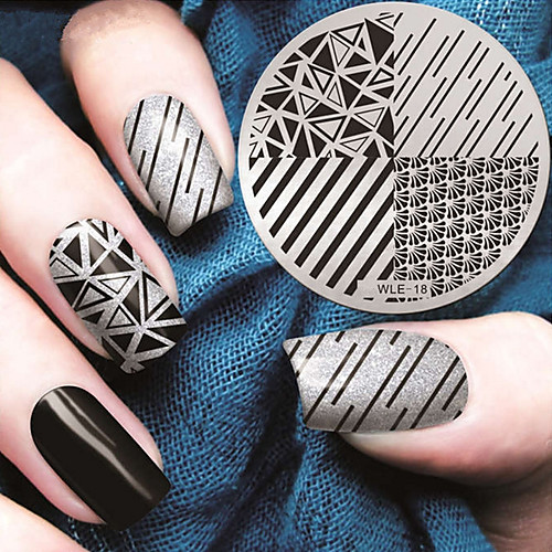 

1 pcs Stamping Plate Template Fashionable Design nail art Manicure Pedicure Stylish / Fashion Daily / Metal