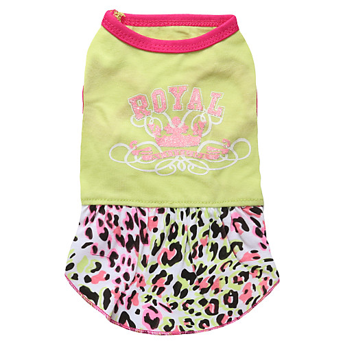

Cat Dog Dress Tiaras & Crowns Fashion Dog Clothes Puppy Clothes Dog Outfits Breathable Green Costume for Girl and Boy Dog Cotton XS S M L