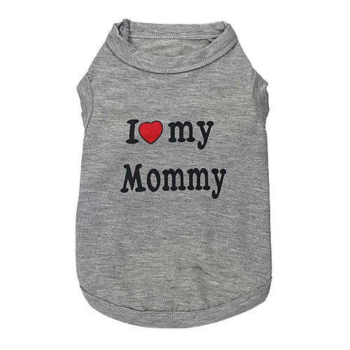 

Cat Dog Shirt / T-Shirt Dog Clothes Breathable Orange Dark Blue Gray Costume Cotton Letter & Number Fashion XS S M L