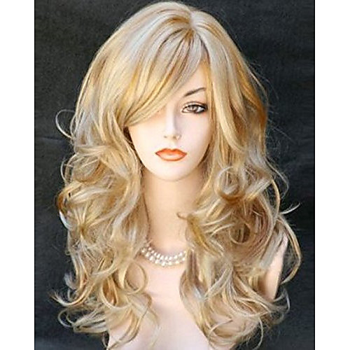 

Synthetic Wig Wavy Wavy Wig Blonde Long Blonde Synthetic Hair Women's Blonde StrongBeauty