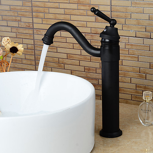 

Bathroom Sink Faucet - FaucetSet Oil-rubbed Bronze Centerset Single Handle One HoleBath Taps