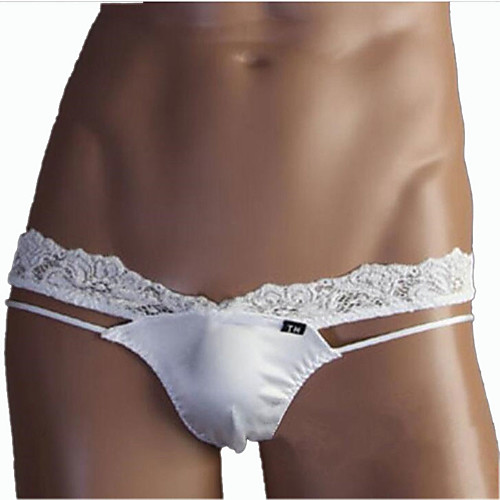 

Men's Super Sexy Briefs Underwear Solid Colored Low Waist Black White M L XL