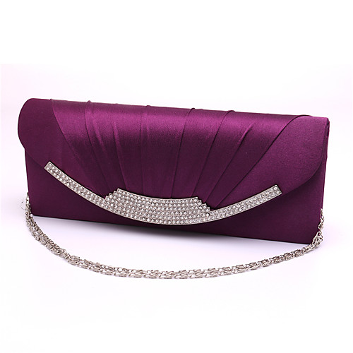 

Women's Bags Satin Evening Bag Solid Colored Party Wedding Event / Party Evening Bag Wedding Bags Handbags Wine Almond White Black