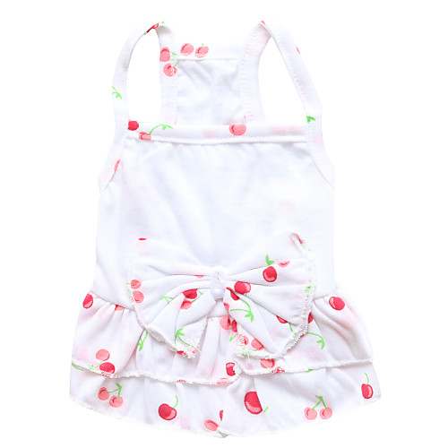 

Cat Dog Dress Dog Clothes Floral / Botanical Blue Pink Cotton Costume For Spring & Fall Summer Women's Fashion