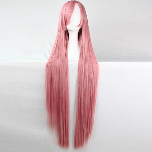 

Cosplay Costume Wig Synthetic Wig Cosplay Wig Straight Kardashian Straight Asymmetrical Wig Pink Long Pink Synthetic Hair Women's Natural Hairline Pink
