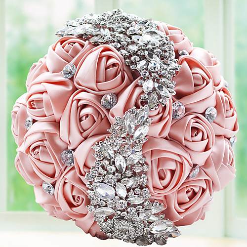 

Wedding Flowers Bouquets Wedding / Party / Evening Bead / Lace / Rhinestone 9.84(Approx.25cm)