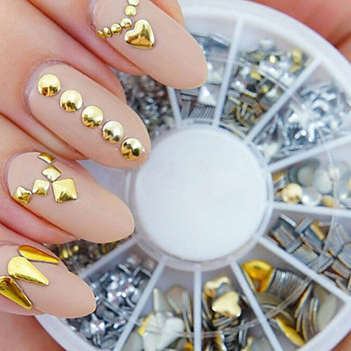 

200-pcs-set-free-shipping-6-styles-silver-3d-shiny-metallic-luster-nail-decoration-wheel-round-stickers