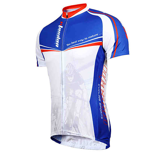 

TASDAN Men's Short Sleeve Cycling Jersey Bike Jersey Top Clothing Suit Mountain Bike MTB Road Bike Cycling Breathable Quick Dry Sweat-wicking Sports Clothing Apparel / Stretchy