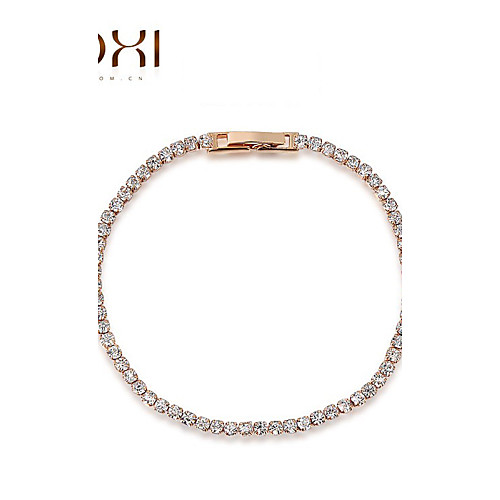 

Women's Crystal Bracelet Bangles Tennis Bracelet Crystal Bracelet Jewelry Rose Gold For Wedding Party Daily