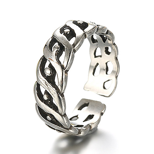 

Band Ring Silver Sterling Silver Silver Vintage Punk One Size / Adjustable Ring
