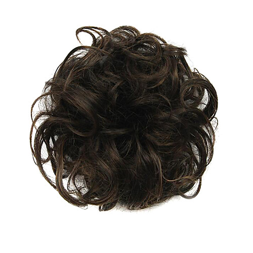 

Synthetic Wig chignons Curly Classic Classic Curly Layered Haircut Wig Short Dark Brown Synthetic Hair Women's Updo