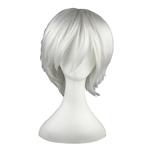 

Synthetic Wig Straight Straight Wig 13cm(Approx5inch) White Synthetic Hair White