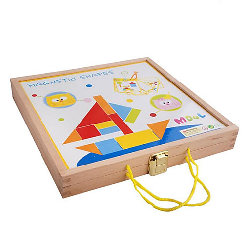 

Magnetic Wooden Blocks Drawing Board, Color Stereo Jigsaw Puzzles, Children's Eeducational Toys