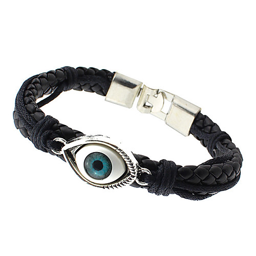 

Men's Women's Cuff Bracelet Leather Bracelet woven Unique Design Fashion Leather Bracelet Jewelry Black For Wedding Party Daily Casual Sports