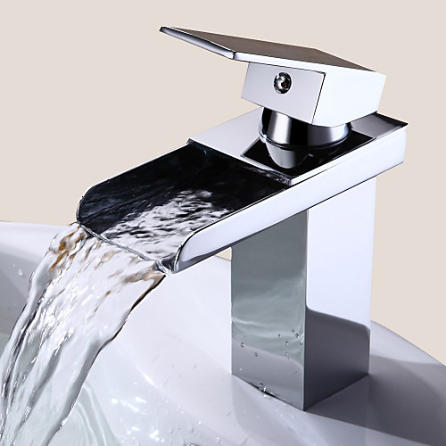 

Contemporary with Chrome Single Handle One Hole for Waterfall Centerset