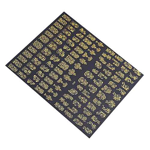 

1x 108 pcs 3d gold flowers nail art stickers decals for nail art stickers