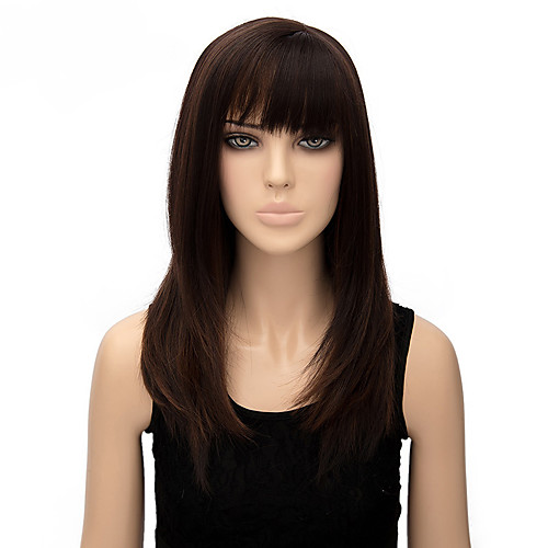 

Cosplay Costume Wig Synthetic Wig Straight Straight Wig Medium Length Brown Synthetic Hair Women's Brown