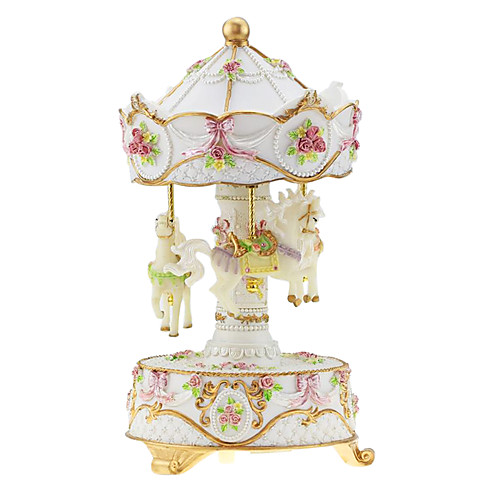 

Music Box Carousel Music Box Classic Horse Carousel Merry Go Round Cute Fun Unique Women's Girls' Kid's Adults Graduation Gifts Toy Gift