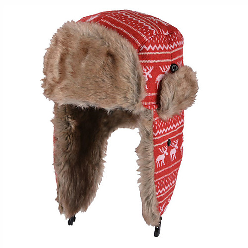 

Women's Active Wool Blend Trapper Hat Print Fall Winter Red / Cute / Hat & Cap