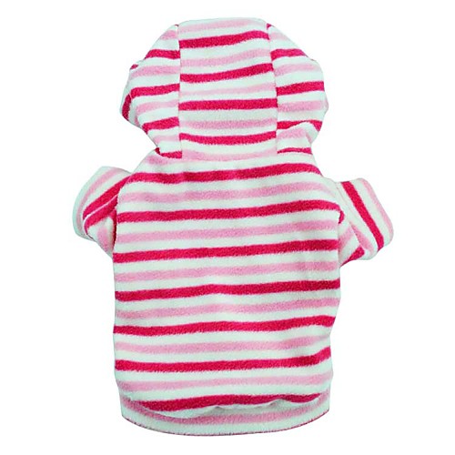

Cat Dog Shirt / T-Shirt Hoodie Dog Clothes Stripes Floral / Botanical Pink Pink and Green Polar Fleece Costume For Spring & Fall Men's Women's Fashion