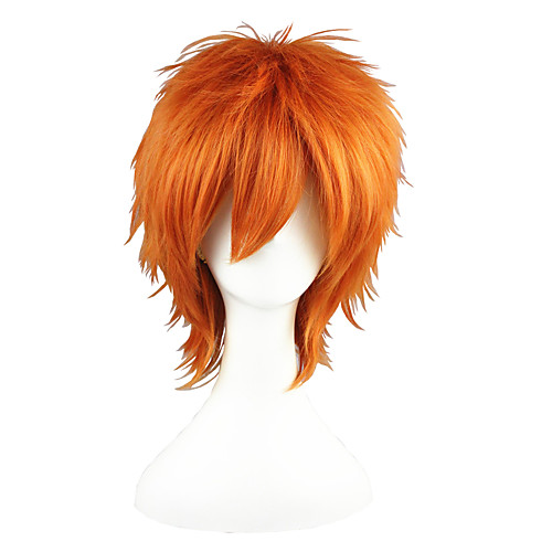 

Synthetic Wig Straight Straight Wig Blonde 13cm(Approx5inch) Orange Synthetic Hair Blonde