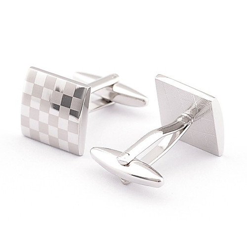 

Men's Cufflinks Work Casual Brooch Jewelry Silver For