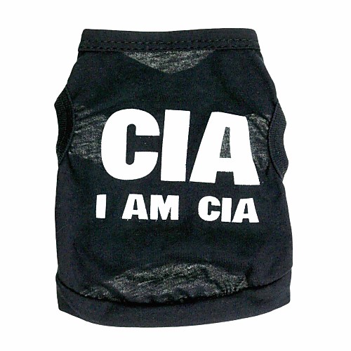 

Cat Dog Shirt / T-Shirt Dog Clothes Police / Military Black Black / Red Cotton Costume For Spring & Fall Summer Men's Women's Casual / Daily
