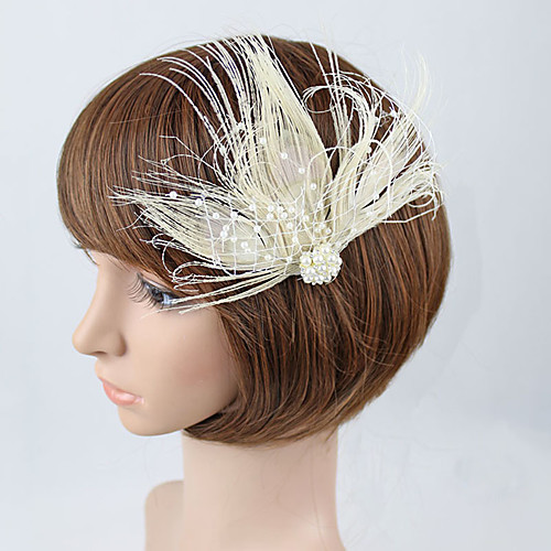 

Tulle / Feather Fascinators with 1 Wedding / Special Occasion Headpiece
