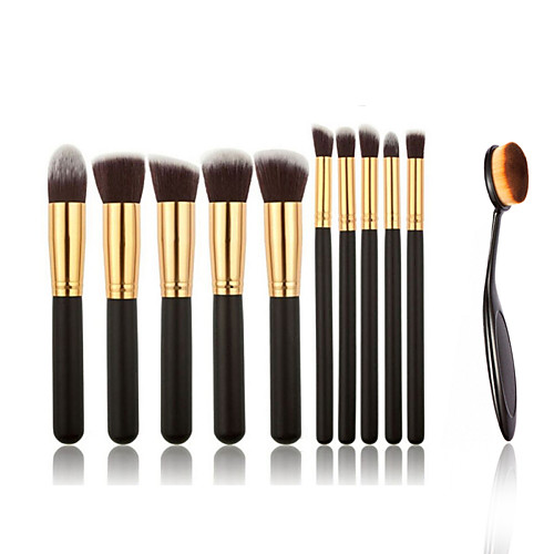 

Professional Makeup Brushes Makeup Brush Set 11 Portable Professional Full Coverage Wood / Metal Makeup Brushes for Blush Brush Foundation Brush Eyeshadow Brush Concealer Brush Makeup Brush Set / #