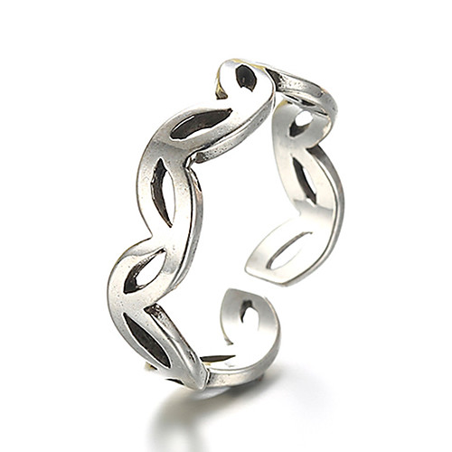 

Band Ring Silver Sterling Silver Silver Vintage Punk One Size / Adjustable Ring