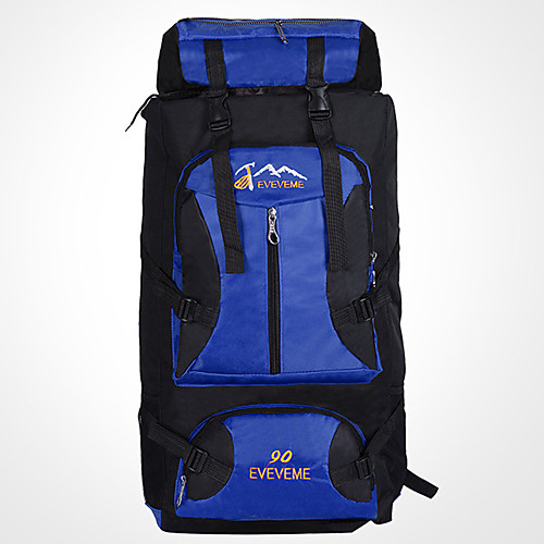 

80 L Hiking Backpack Multifunctional Waterproof Laptop Packs Wear Resistance Outdoor Camping / Hiking Climbing Traveling Terylene Nylon Dark Blue Red Blue