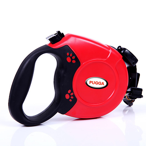 

Cat Dog Leash Adjustable / Retractable Automatic Solid Colored Plastic Small Dog Red Blue