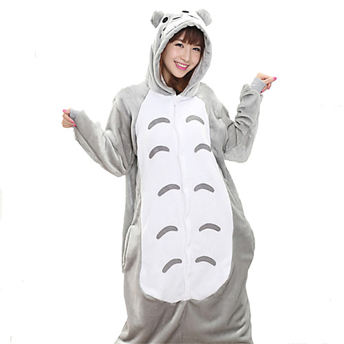 

Adults' Kigurumi Pajamas Cat Totoro Animal Onesie Pajamas Coral fleece Gray Cosplay For Men and Women Animal Sleepwear Cartoon Festival / Holiday Costumes / Leotard / Onesie