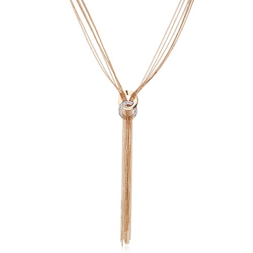 

Women's Choker Necklace Pendant Necklace Tassel Fringe Interlocking Ladies Bohemian Vintage Double-layer Alloy Golden Silver Necklace Jewelry For Wedding Party Daily Casual / Long Necklace