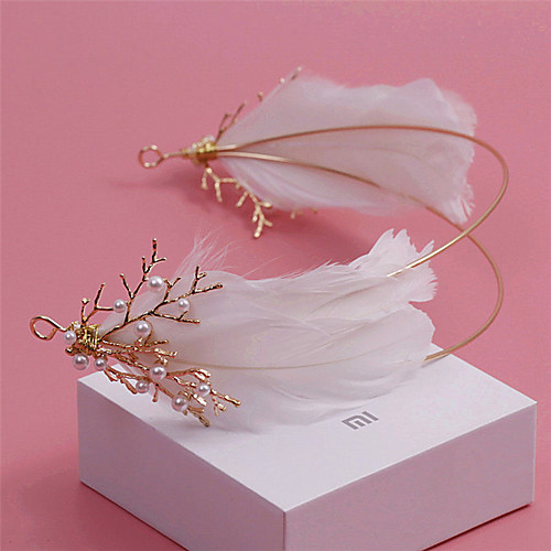 

Imitation Pearl / Rhinestone / Feather Headbands with 1 Wedding / Special Occasion / Outdoor Headpiece