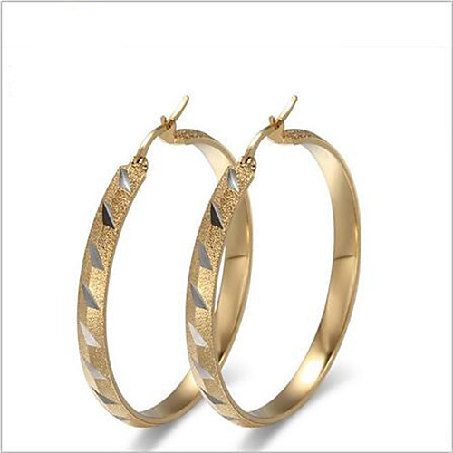 

Women's Hoop Earrings Fashion Stainless Steel Earrings Jewelry Silver For Party Daily Casual