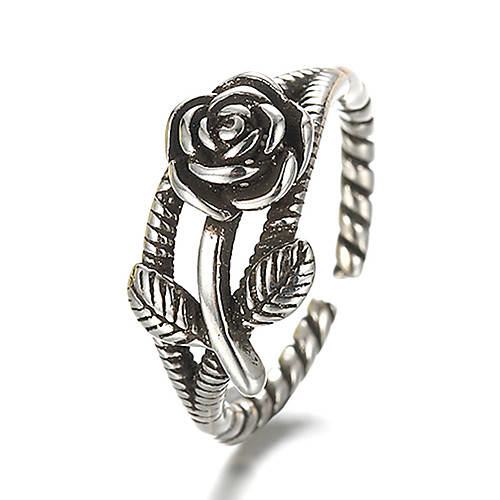 

Band Ring Adjustable Ring thumb ring Silver Sterling Silver Silver Ladies Vintage Punk Daily Casual Jewelry Artisan Flower Cheap