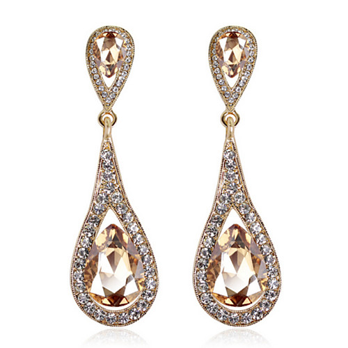 

Women's Crystal Drop Earrings Cubic Zirconia Earrings Jewelry Royal Blue / Burgundy / Champagne For 1pc