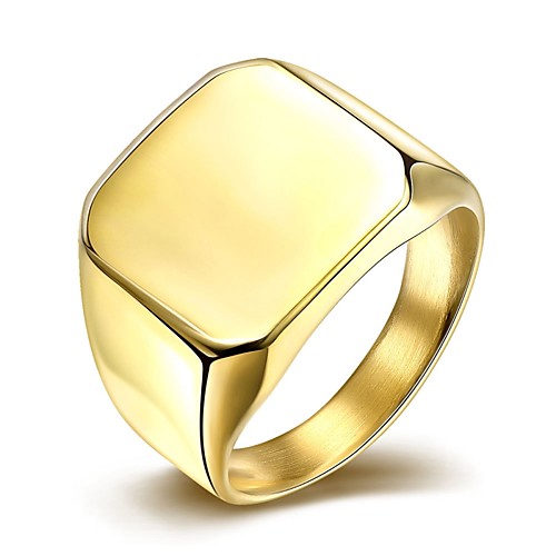 

Band Ring Golden Silver Titanium Steel Gold Plated Fashion Simple Style 7 8 9 10 / Men's / Men's