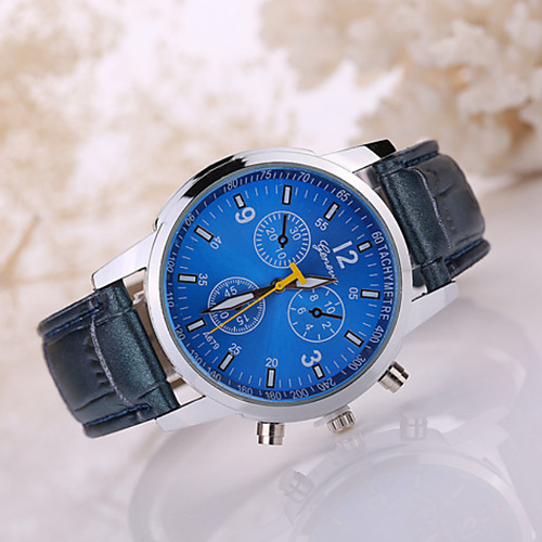 

Men's Wrist Watch Aviation Watch Quartz Leather Black / White Casual Watch Analog Classic - White Black Blue One Year Battery Life / Tianqiu 377