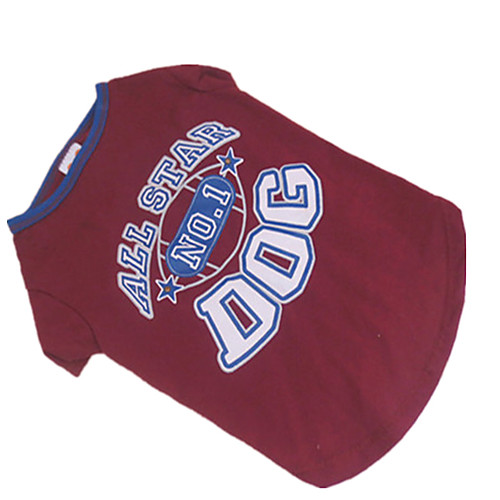 

Dog Shirt / T-Shirt Dog Clothes Puppy Clothes Dog Outfits Breathable Red / Blue Costume for Girl and Boy Dog Cotton XS S M