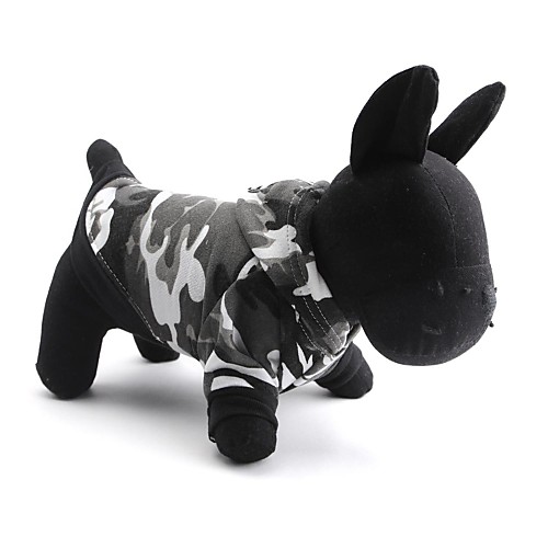 

Cat Dog Shirt / T-Shirt Hoodie Fleece Hoodie Camo / Camouflage Fashion Dog Clothes Puppy Clothes Dog Outfits Gray Costume for Girl and Boy Dog Cotton XS S M L