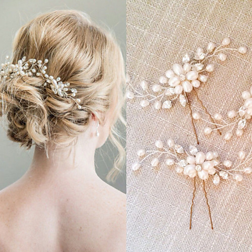 

Pearl / Crystal Hair Combs / Hair Stick with 1 Wedding / Special Occasion Headpiece